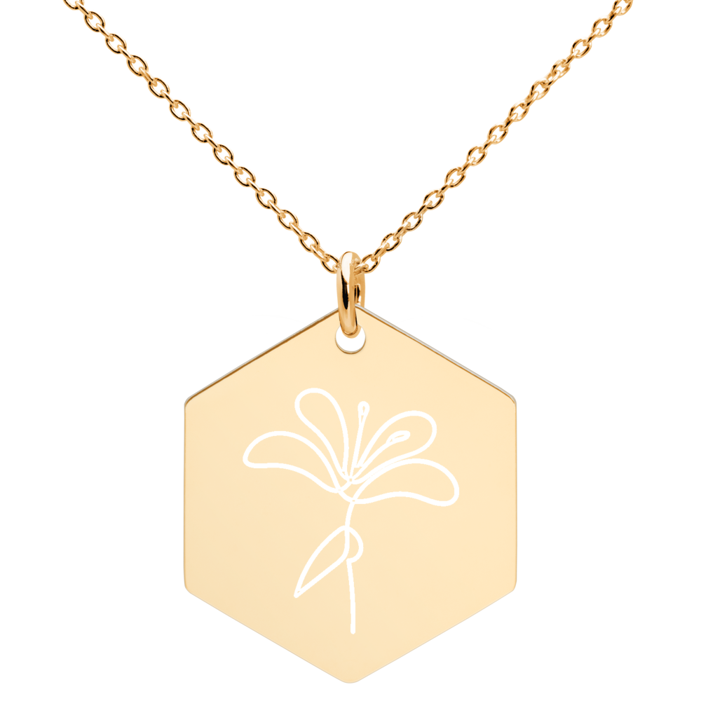Dainty Necklace with Flower Pendant