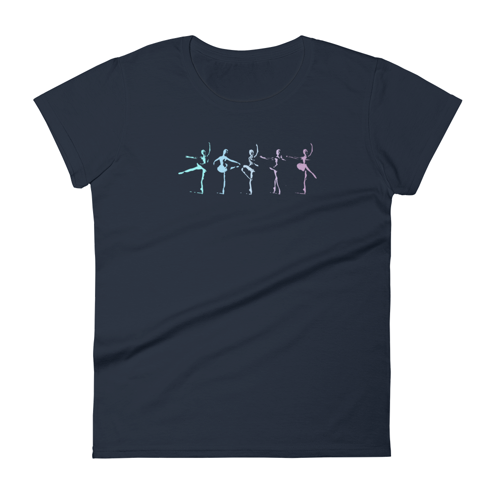 Women's Short Sleeve T-Shirt Graphic Dancing Ballerinas